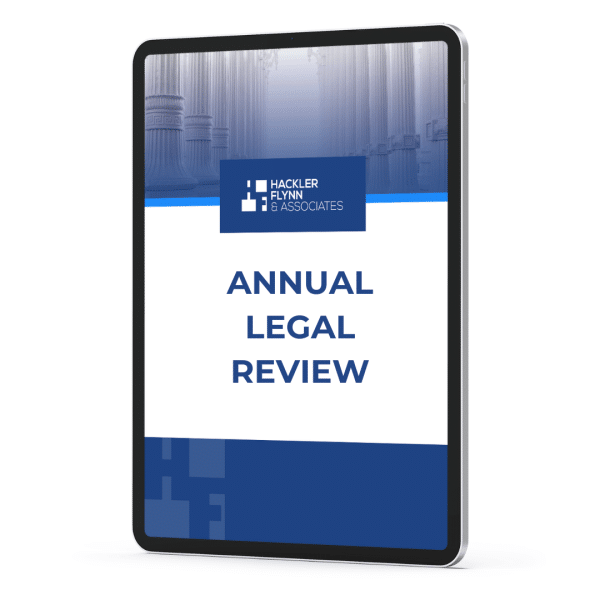 a tablet says, "Annual Legal Review"