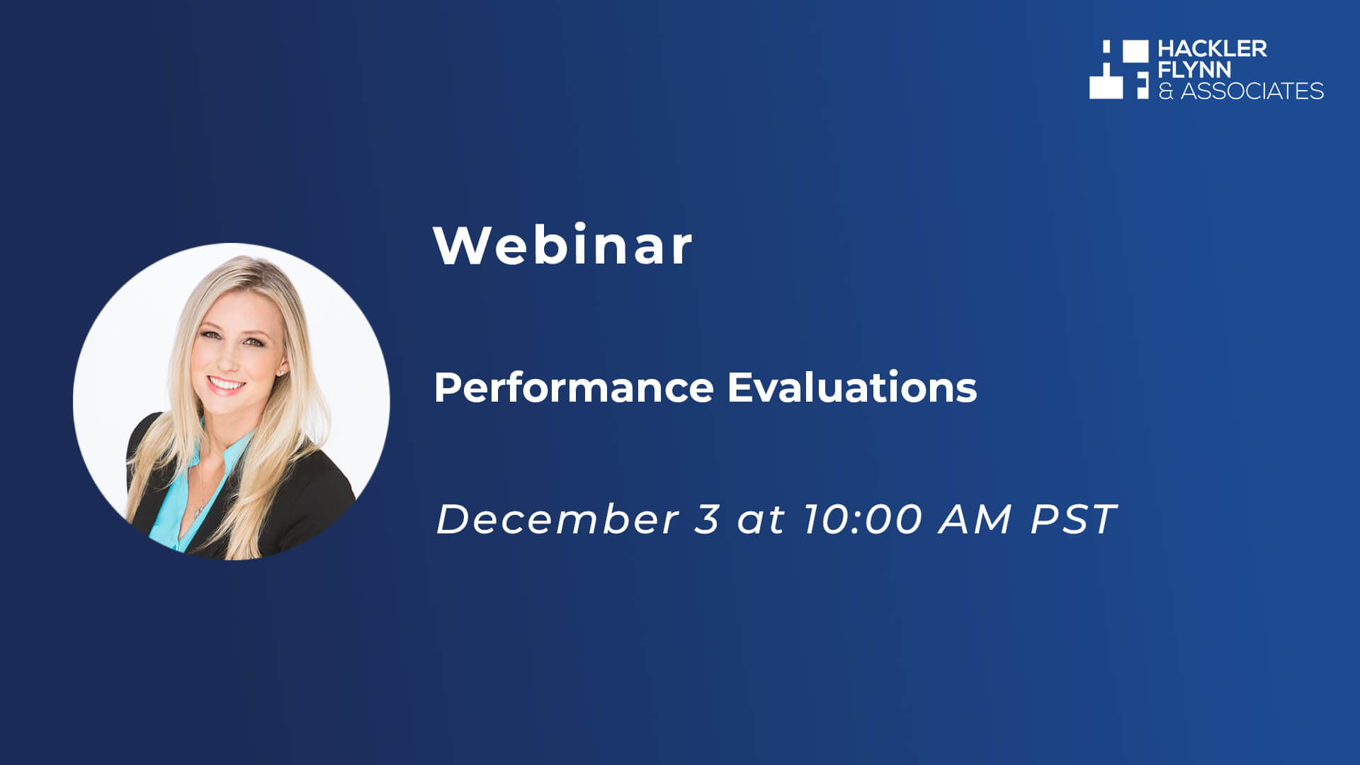 Promotional banner for a Webinar by MyCPE and Hackler Flynn & Associates