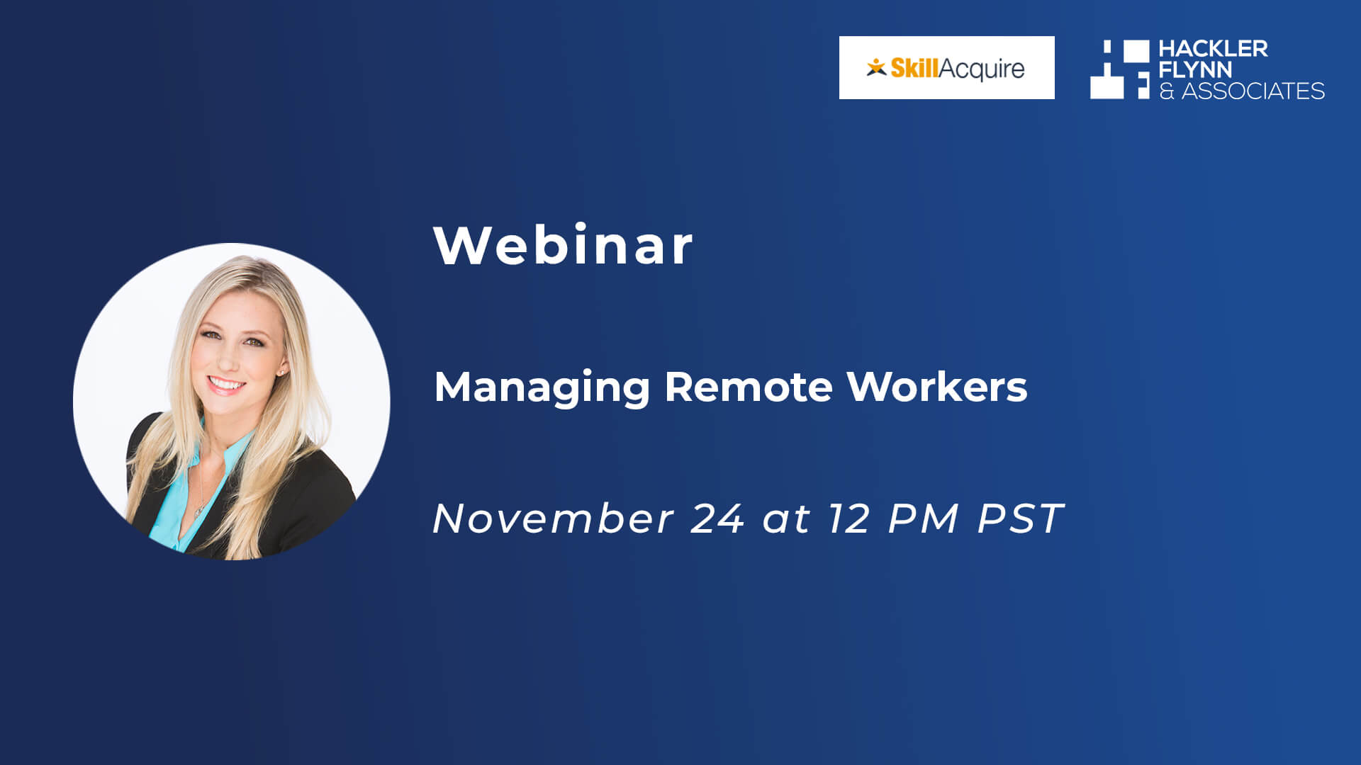 Promotional banner for a Webinar by MyCPE and Hackler Flynn & Associates