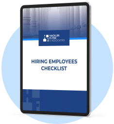 a tablet says, "Hiring Employees Checklist"